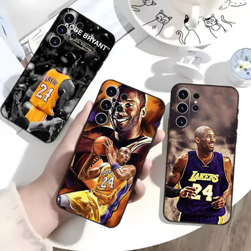 Basketball D-Kobe Bryant 8 24 Phone Case For Samsung S26,S25,S24,S23,S22,S21,S20,Ultra,Plus,FE Black Soft Cover