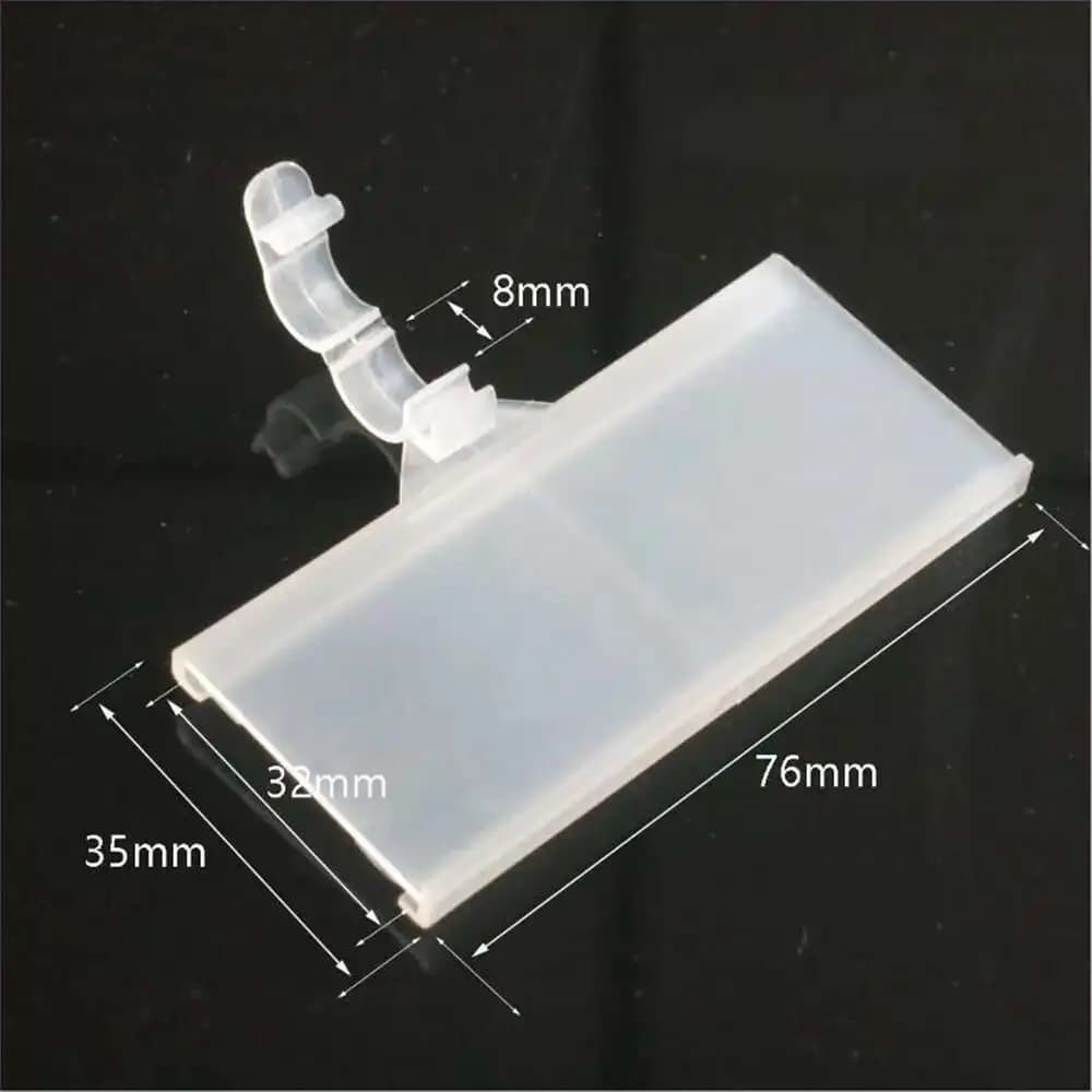 50 clip per gancio per biglietti con cartellino del prezzo al dettaglio con display professionale da 75 mm, porta etichette per cartello dispensa