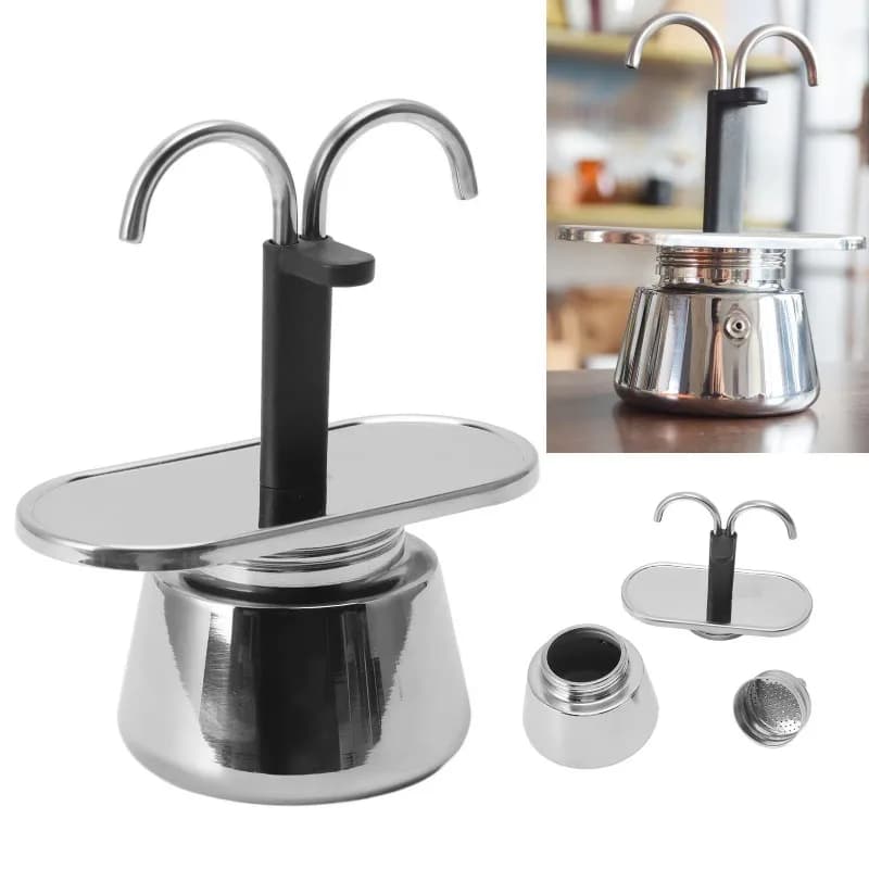 Conduit Coffee maker Double head coffee maker 100 ml stainless steel DIY double head for domestic coffee maker