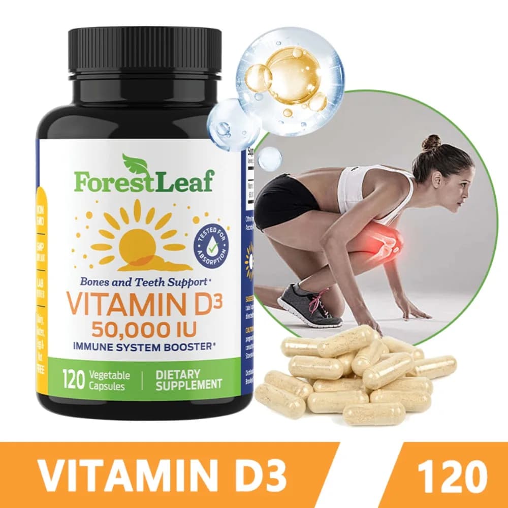 Vitamin D3 Weekly Supplement - Vitamin D Capsules for Bones, Teeth, and Immune Support - Easy Swallow Pure Vitamin D3 Caps