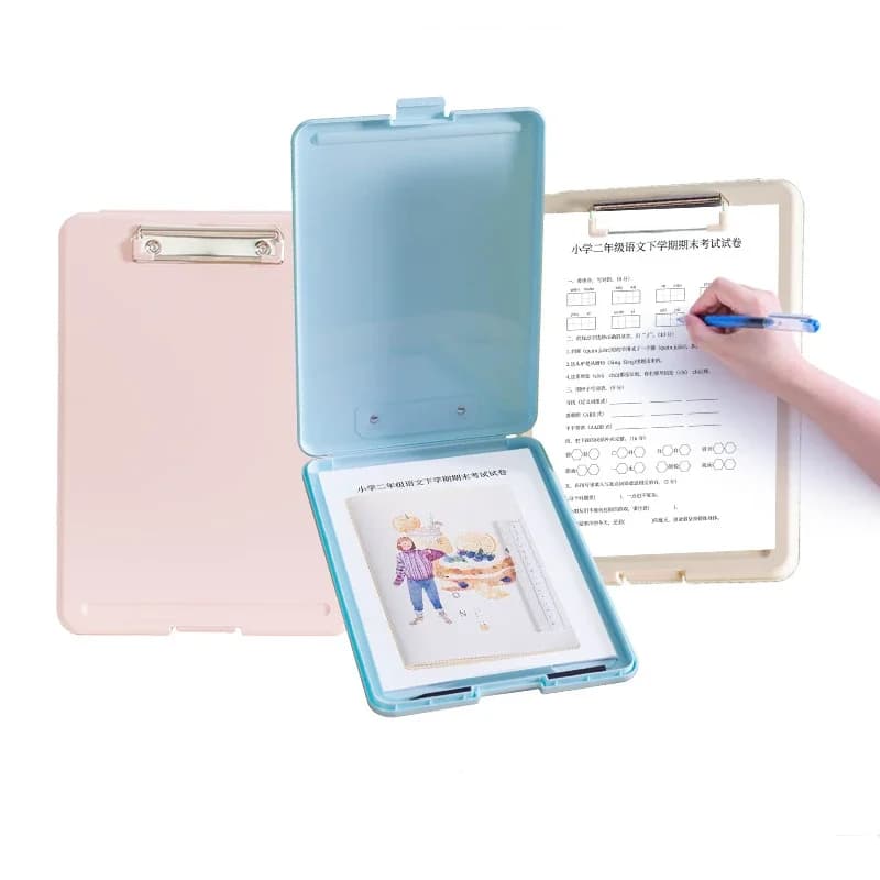 Portadocumenti A4 con Fessura per Penna, Scatola con Clip, Organizzatore per Documenti, Cartella Porta Documenti, Lavagna con Organizer per Scrivere