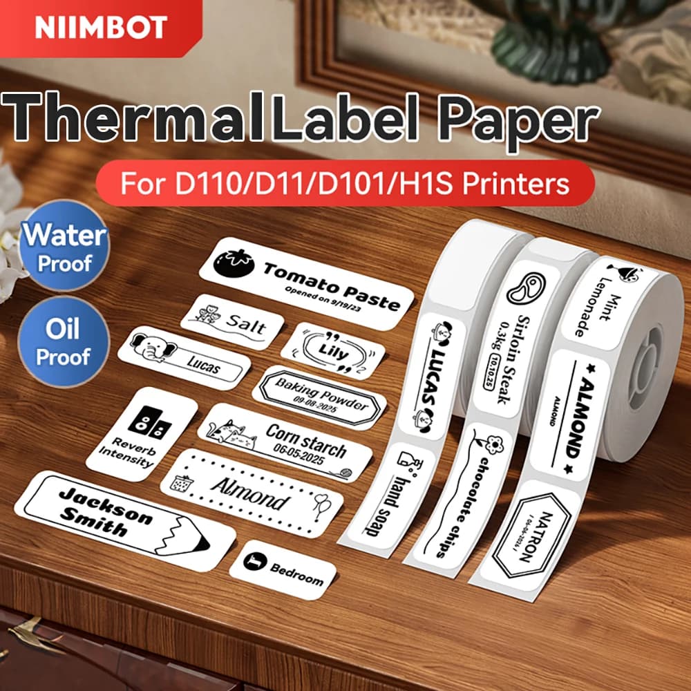 Waterproof Label Paper Anti-Oil Printing Label Price Tape Scratch-resistant adhesive label for Niimbot D11 D110 D101 H1S