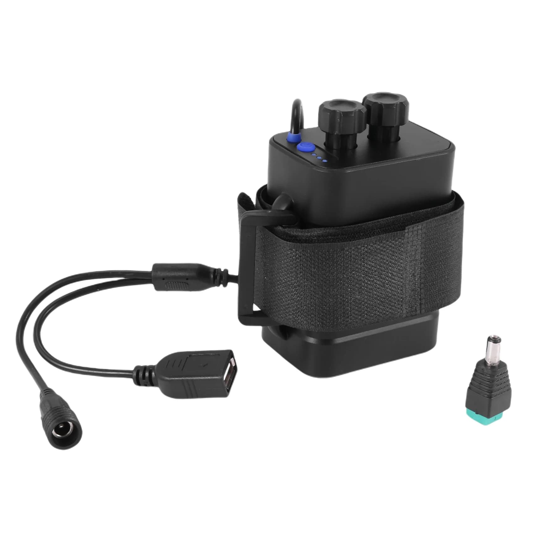 A92Z Custodia Impermeabile Fai-da-te per 6 Batterie 18650 con Alimentazione 12V DC e USB per Luce LED Bici, Cellulare, Router