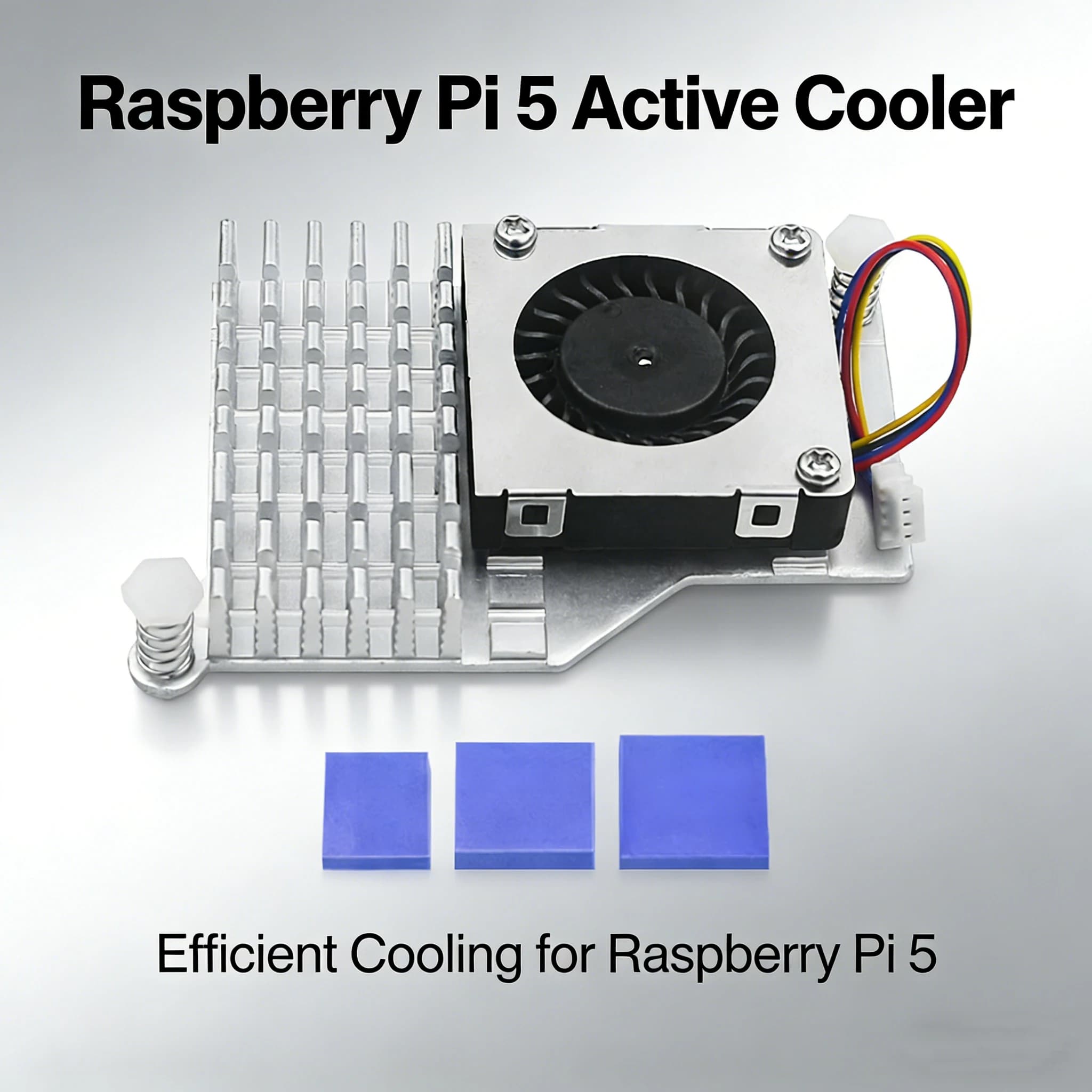 Waveshare Active Cooler (B) for Raspberry Pi 5, Active Cooling Fan, Aluminium Heatsink, with Thermal Pads