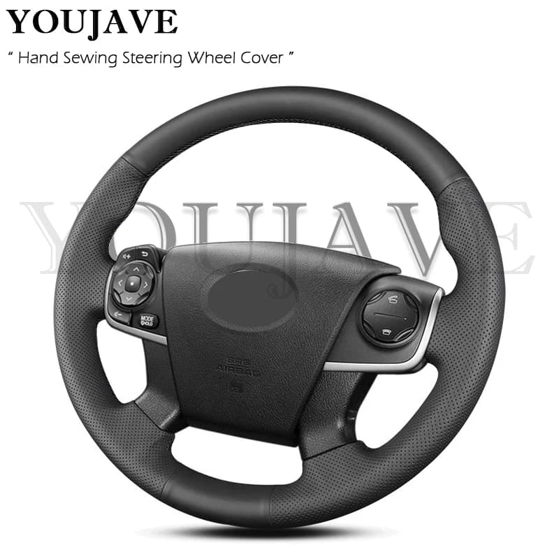 Per Toyota Camry XV50 2011 2012 2013 2014 Coprivolante Fai-da-Te in Pelle di Vacchetta Scamosciata Antiscivolo Cucito a Mano Accessori Auto