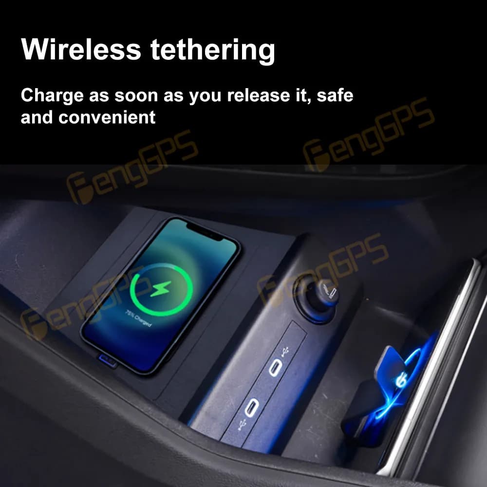 Il più nuovo Caricatore Senza Fili Per Auto Speciale On-board QI Telefono 15W Pannello di Ricarica Veloce Accessori Auto Per Audi Q4 e-tron 2022 2023 2024