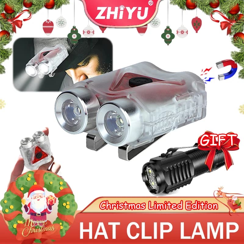 Mini potente torcia portatile ricaricabile tramite USB penna portatile clip torcia cappuccio morsetto lampada frontale torcia da pesca da campeggio esterna