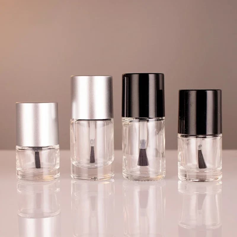 Bottiglia vuota per gel per unghie da 5/8/10/15 ml con pennello Bottiglia per smalto sub-imballata Bottiglia vuota per miscelazione in vetro Contenitore per ritocchi