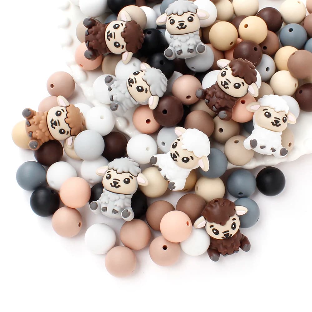 Set da 32 pezzi in silicone per animali per giocattoli da masticare, controller ciuccio fai da te, accessori per catena per capezzoli, creazione di gioielli senza BPA