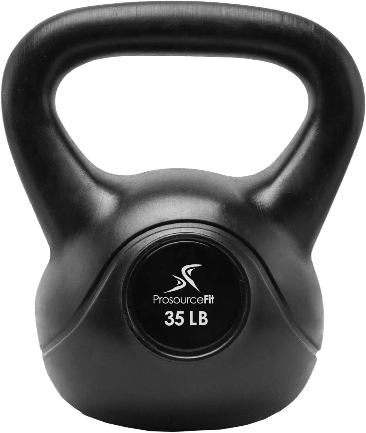 Kettlebell in vinile da 10-35 libbre per allenamento completo del corpo, rivestimento liscio, impugnatura grande