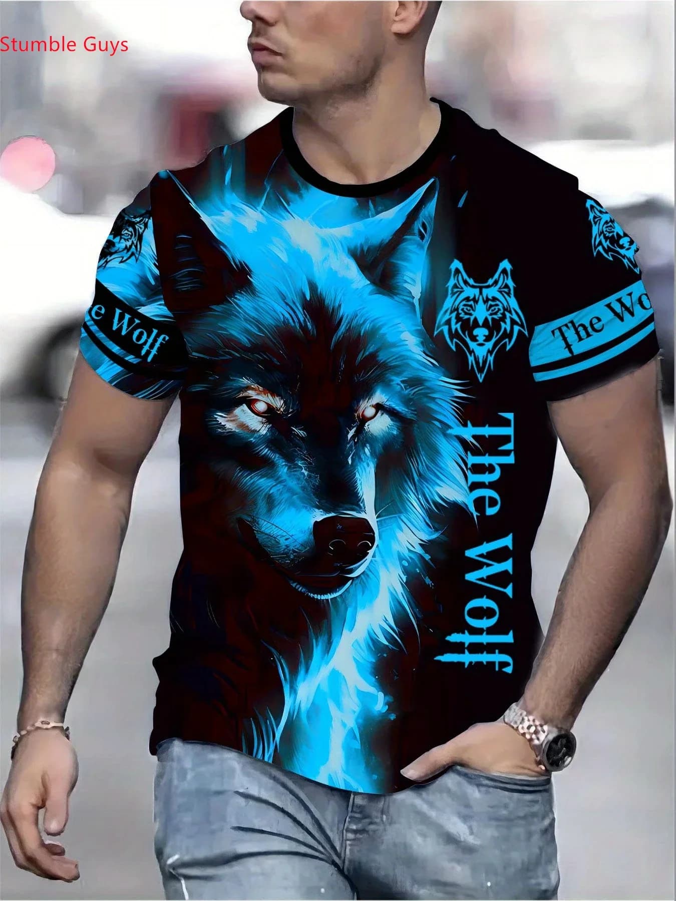 T-shirt sportiva da uomo stampata, moda estiva, casual, a maniche corte, ad asciugatura rapida, traspirante