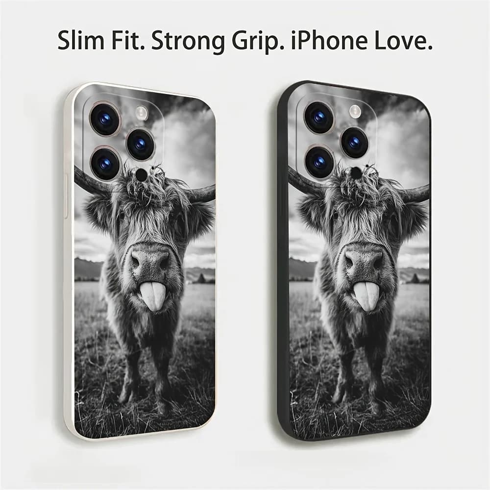 High Altitude Bull TPU phone case suitable for iPhone 17 16 15 14 13 12 11 Pro/Max/Plus anti drop and shockproof back cover