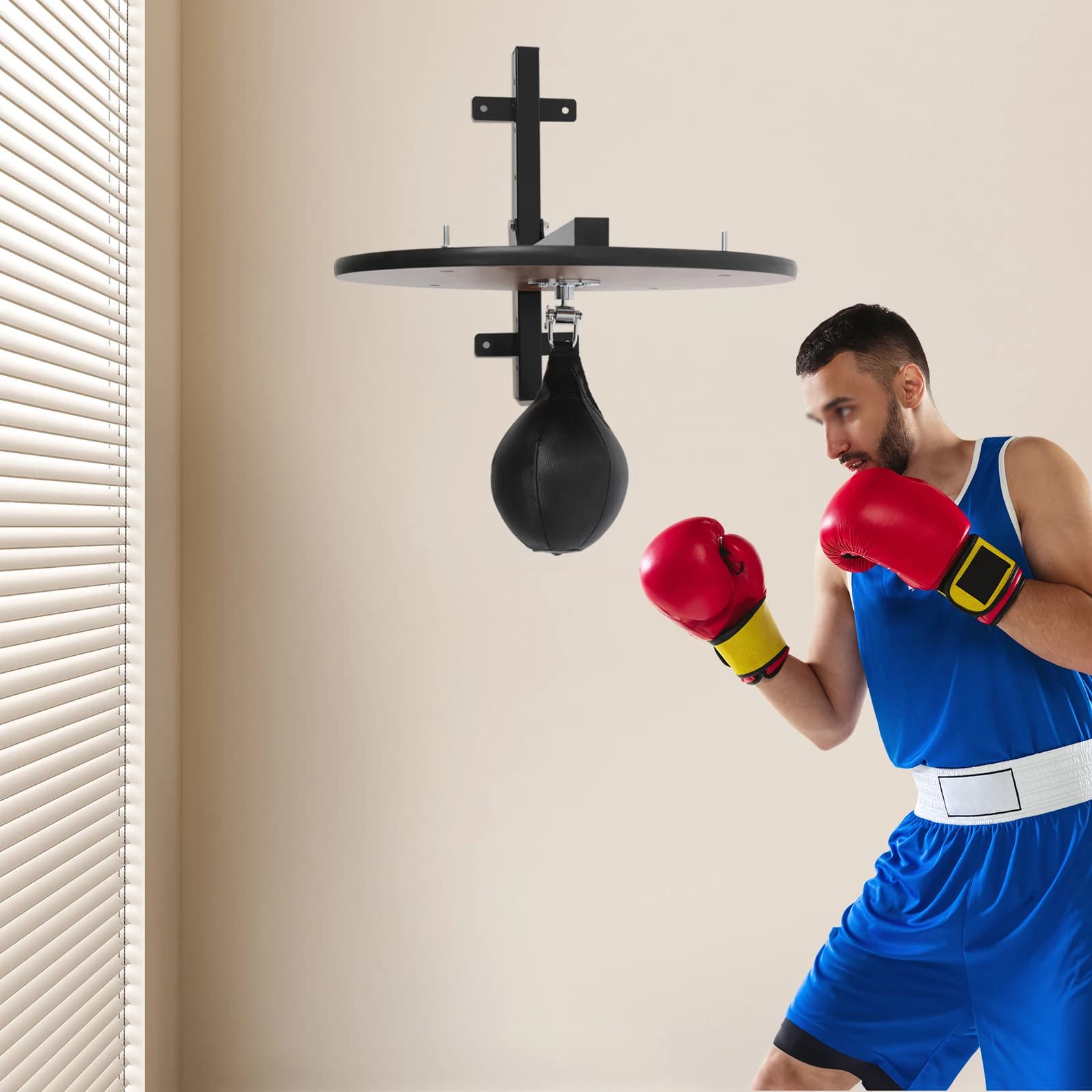 Existing 360 ° Kit Platform Swivels for Boxing Bag with Ball Training for Boxing Black/Color Wood
