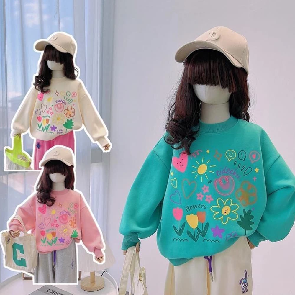 Sweatshirt Spring Wear 2026 Spring and Autumn Baby Korean Edition Western Style Children's Three Dimensional Flower Children's