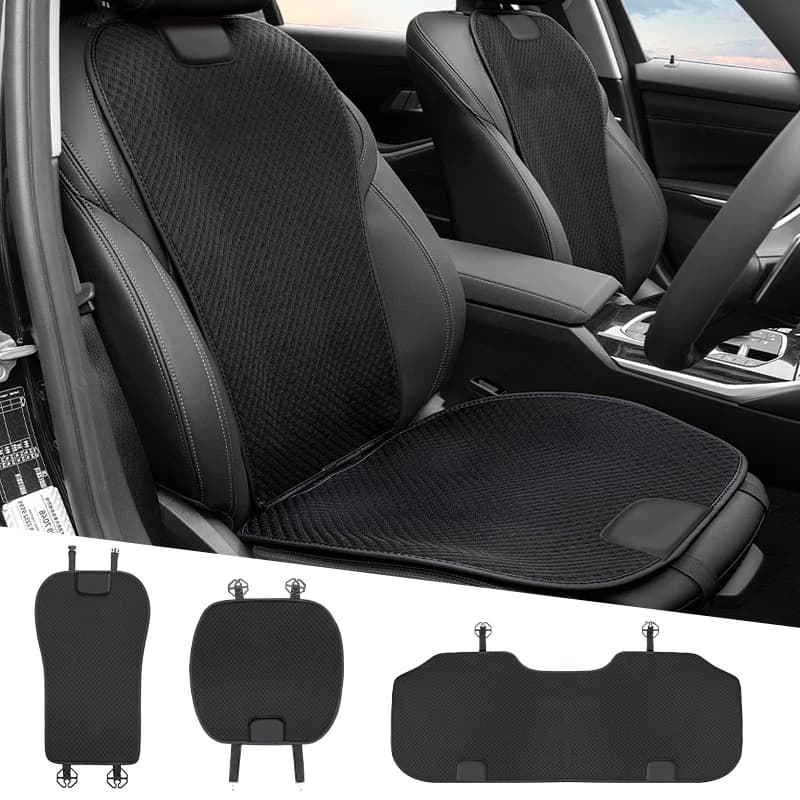 Car Ice Silk Seat Cover Front Rear Cushion Protector Pad For Lincoln MKZ MKX Aviator Navigator Continental MKC Voyager Stickers