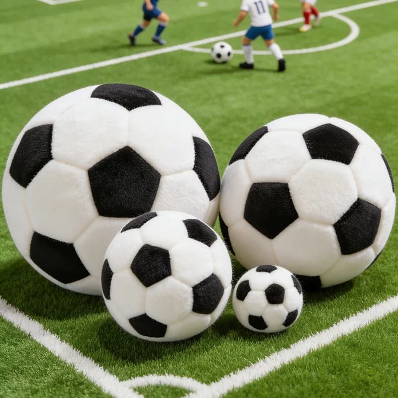 Peluche a Forma di Pallone da Calcio, Giocattoli Morbidi Simili a un Vero Pallone, Cuscini Decorativi per Bambini, Regali Creativi, Decorazioni per la Stanza