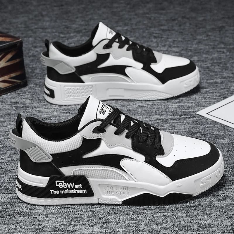 Trendy Running Shoes Men's Casual Breathable Anti-slip Mesh Surface Thick Bottom White Sneakers Summer 2025 Fashion Sport Shoes