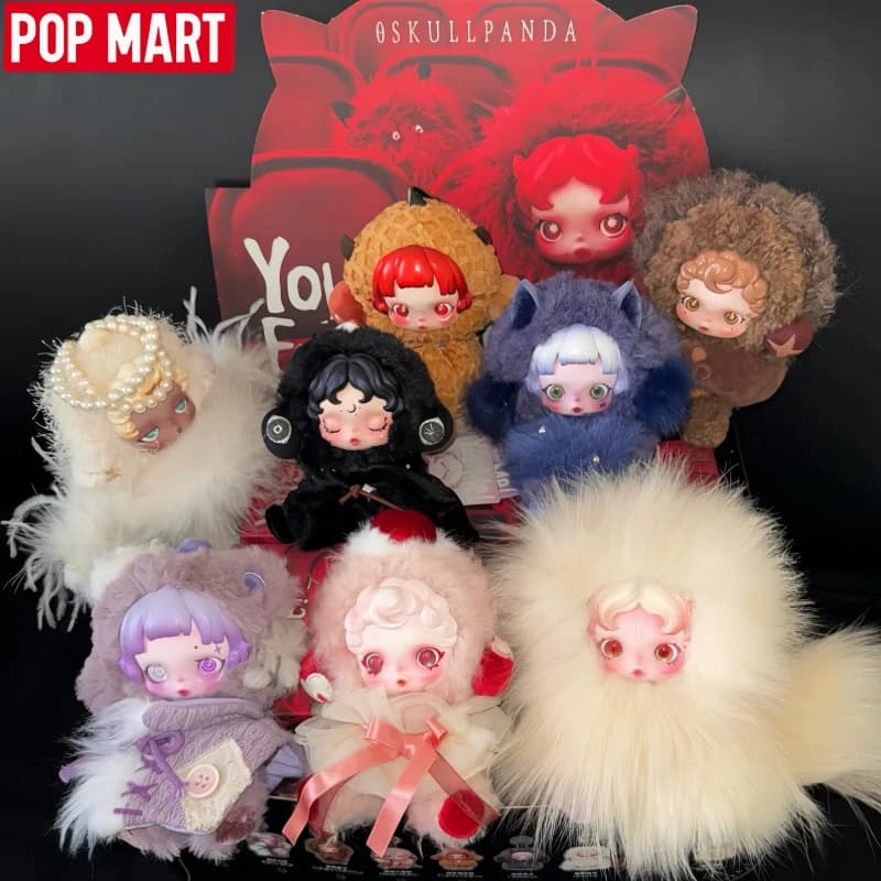 POP MART Skullpanda che mi ha trovato! Serie Blind Box Doll Ciondolo Ornamento Giocattolo Scatola misteriosa Regalo di Natale a sorpresa da collezione
