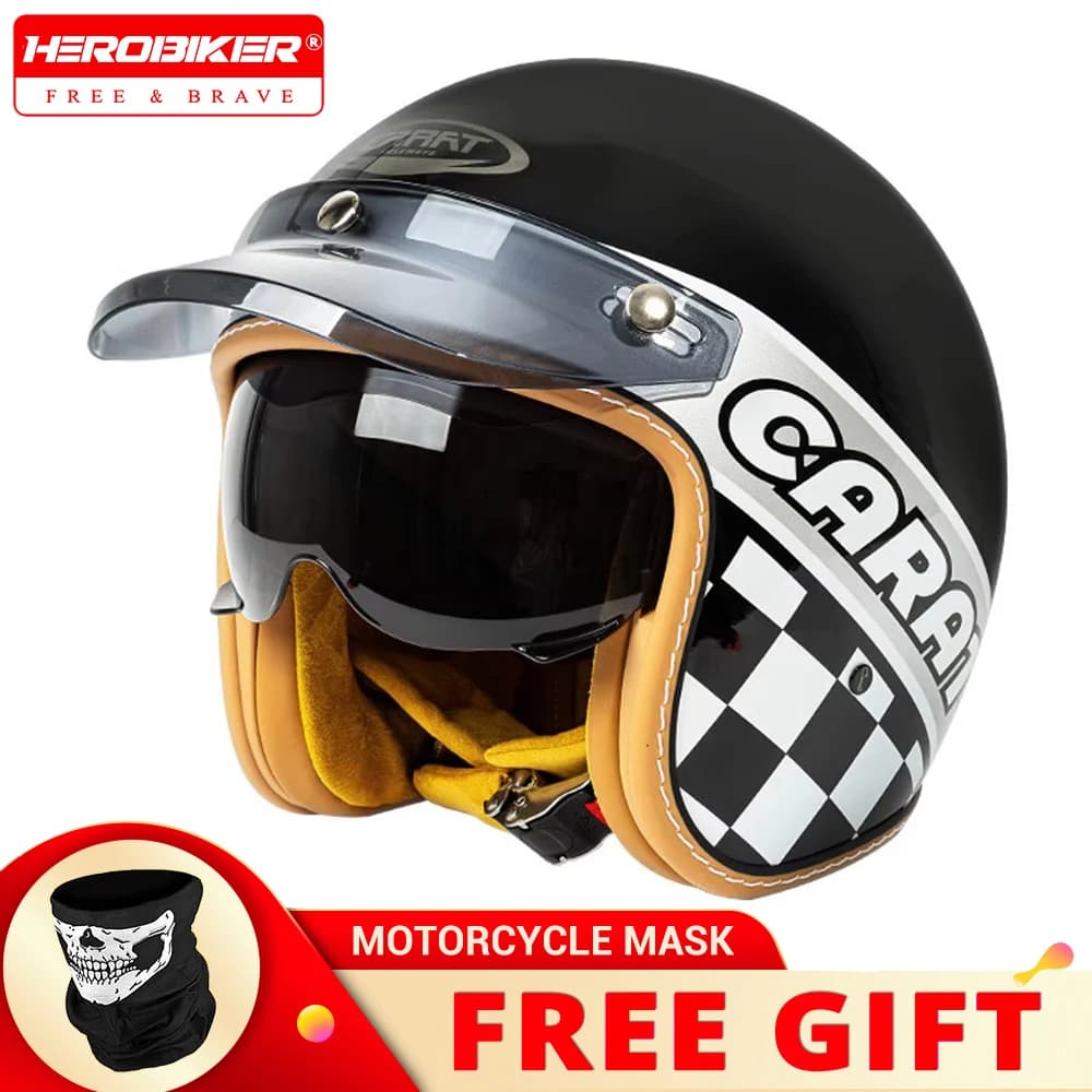 3/4 open helmets, motocross retro helmet, electric bike helmet, pedalo helmet, American motorcycle helmet for men and women