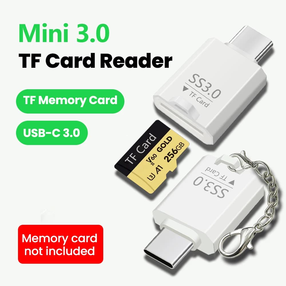 Mini TF Card Reader USB3.0 USB2.0 High-speed Transmission Card Reader Adapter USB C External Storage Memory CardReader Convertor