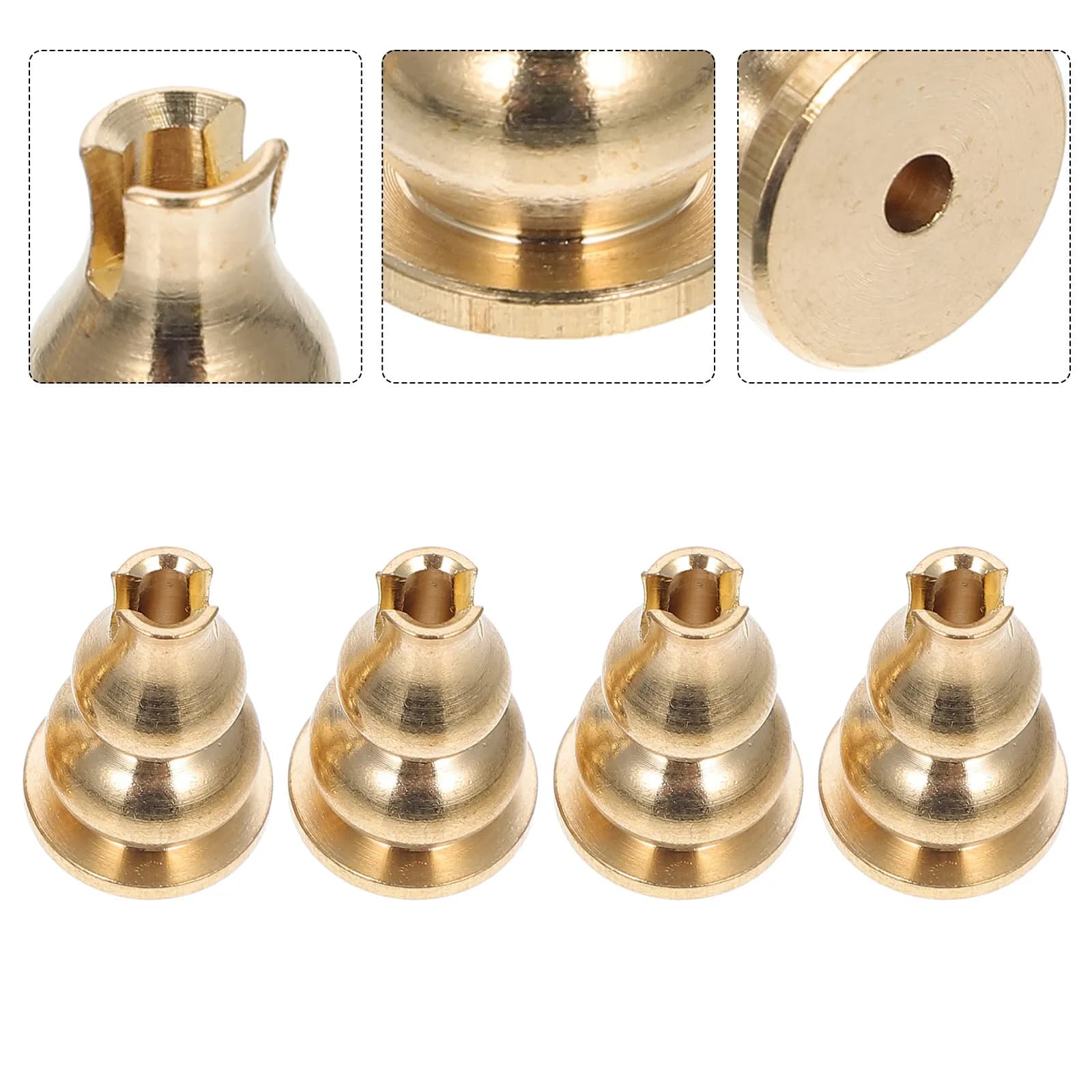 Set di 4 Mini Portaincenso a Forma di Zucca in Rame per Bruciatore a Spirale, Decorazione da Scrivania, Casa, Ufficio, Meditazione, Yoga, Regalo