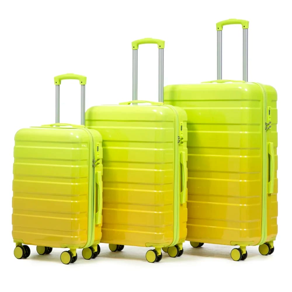 20"/24"/28" 3 pcs/set in PC Spinner Wheel Luggage, Carry on Suitcase, With Gradient Color and Combination Lock