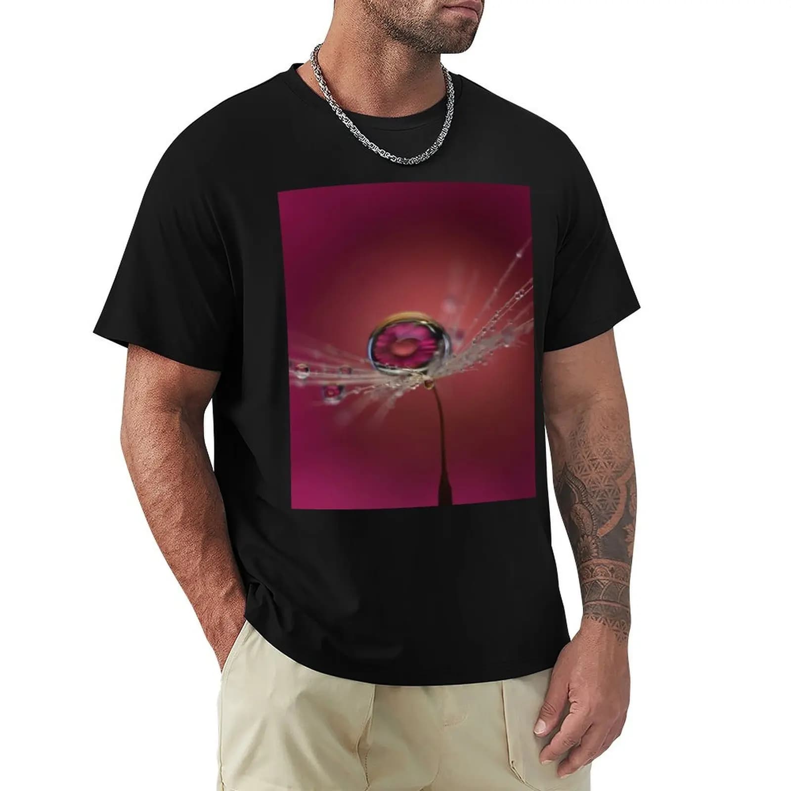 Dandelion seed with daisy flower T-Shirt Sweat Resistant Workout Tee Shirt
