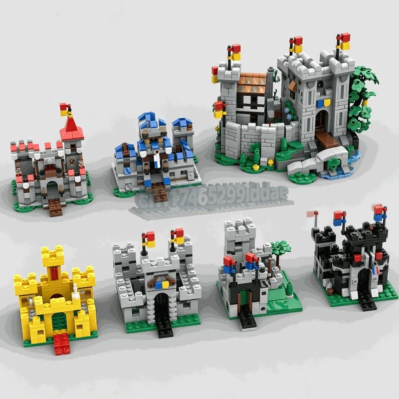 3080PCS Medieval Castle Collection Set Mini Architecture Model Custom Building Blocks DIY Creative Assembly Educational Toy Gift