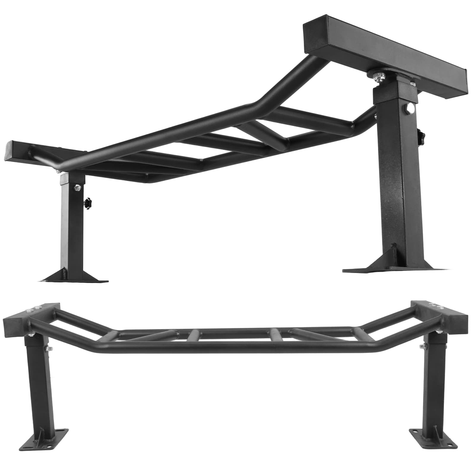 47 inch ceiling beam bar, adjustable height and supports up to 600 pounds, multi-hand grip bar, home gym equipment