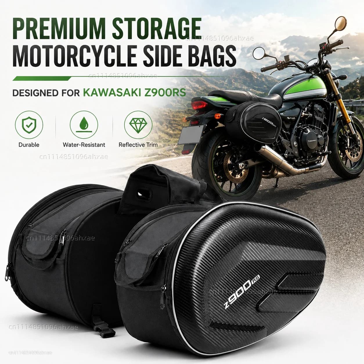 For KAWASAKI Z900RS Z 900RS Z900 RS 2PCS Motorcycle Pannier Bags Luggage Saddle Bags Side Storage Fork Travel Pouch Box