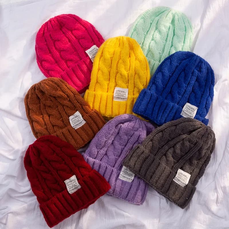 Cappello a cuffia femminile Cappello da donna in tinta unita Berretto da coppia Cofano da donna Berretti all'uncinetto Cappello lavorato a maglia con filo unisex Cappelli invernali per tenere al caldo