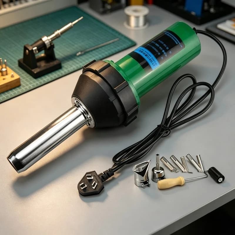 1080W 220V Hot Air Plastic Welding Gun for PVC TPO Vinyl Banner Heat Welding Kit Tool
