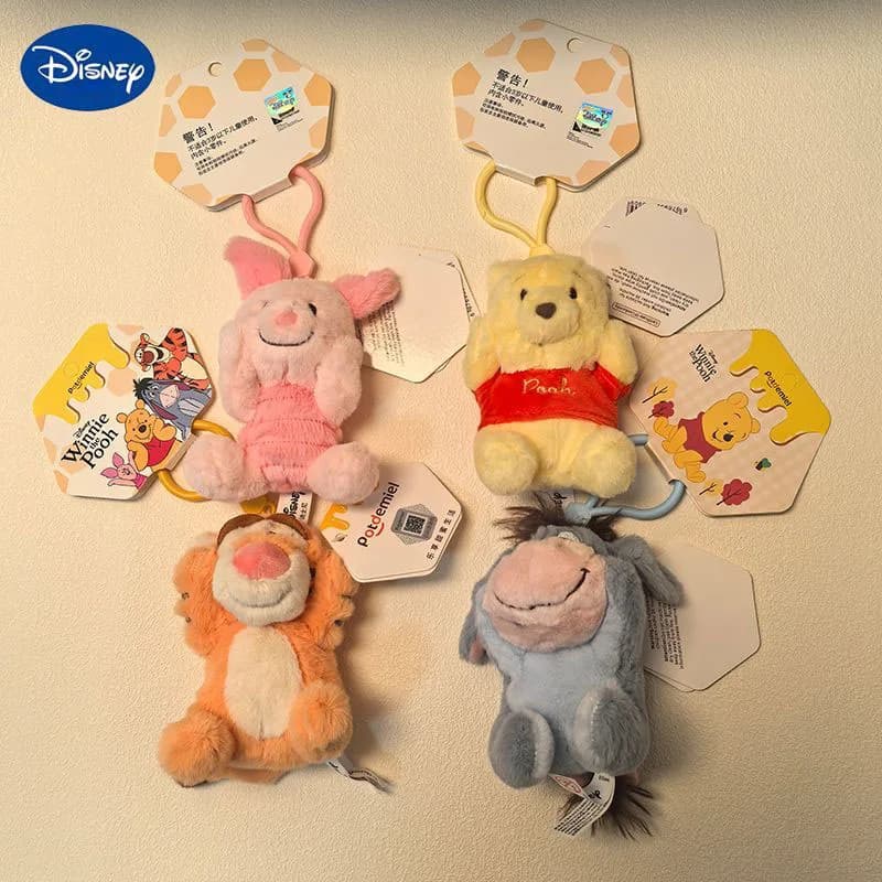 Portachiavi in peluche Disney Winnie the Pooh Piglet Tigger, simpatico ciondolo per borsa, bambola per decorazione auto, regalo per ragazze, amiche, kawaii