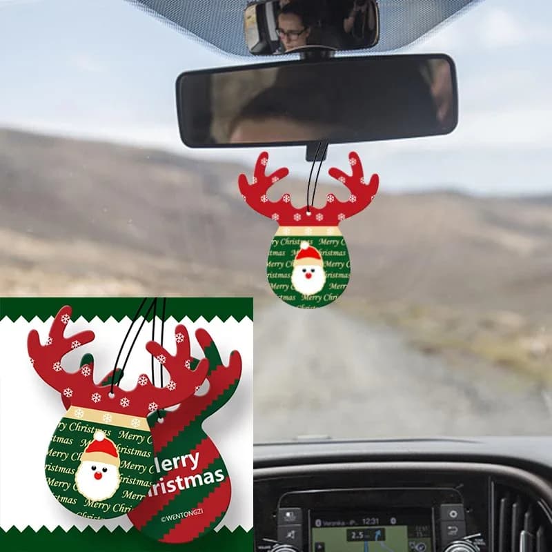 Decorazione per auto Deodorante per auto Odore di corna carine Forma Ciondolo appeso Air Vent Fragranza Profumo Aroma per auto Natale