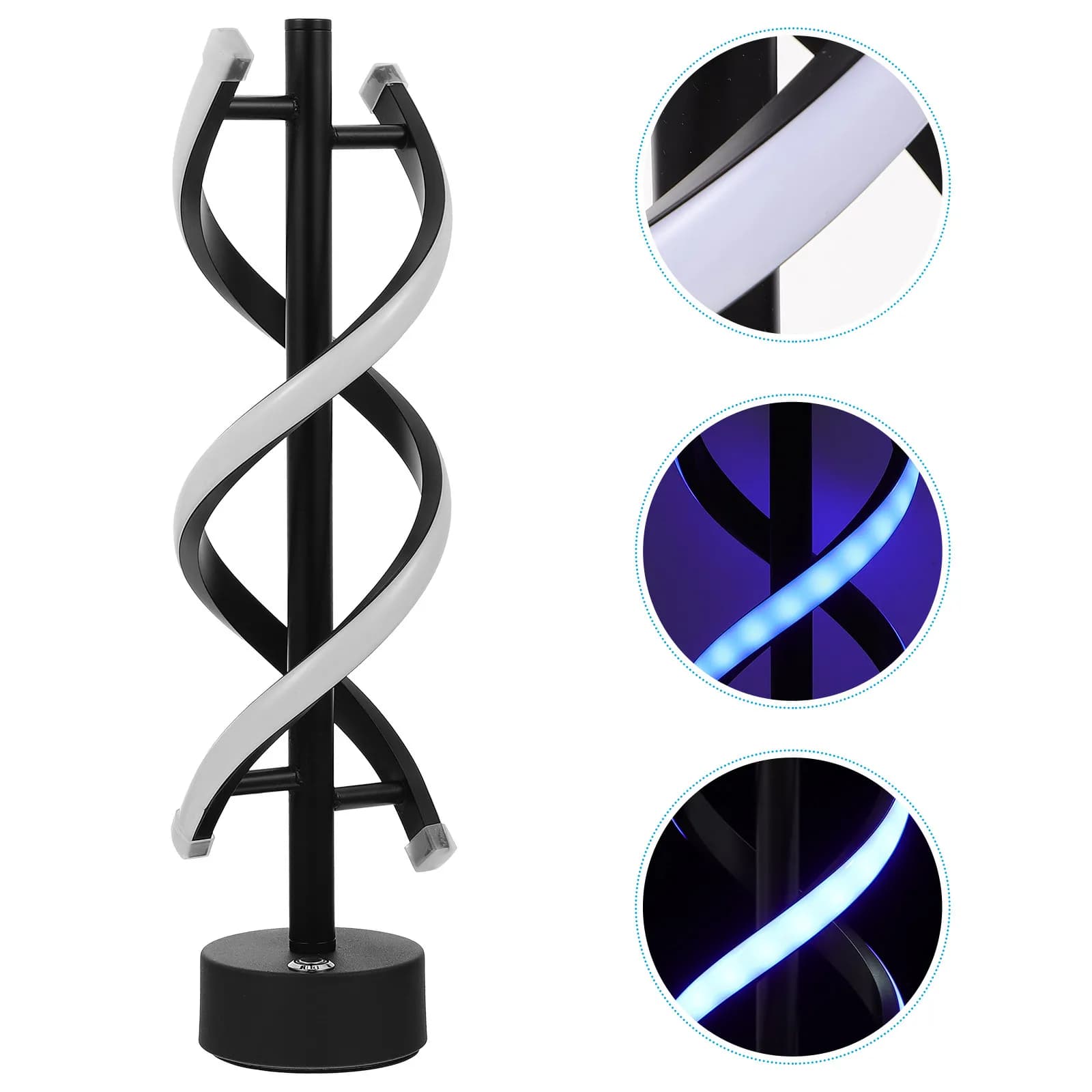 1Set LED Desk Lamp 188mAh Rechargeable Bar Table Light Retro Spiral Decorative Night Lamp for Bedroom Living Room