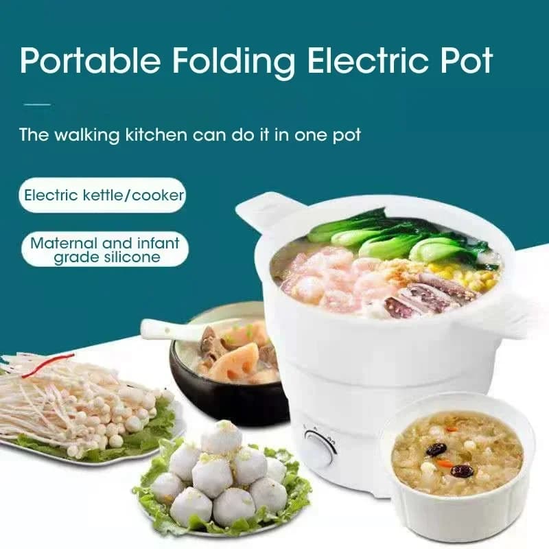 Multi Portable Foldable Silicone Pen for Travel 110/220V Electric Kettle Cook Pentola Water Heater Foldable Electric Pot