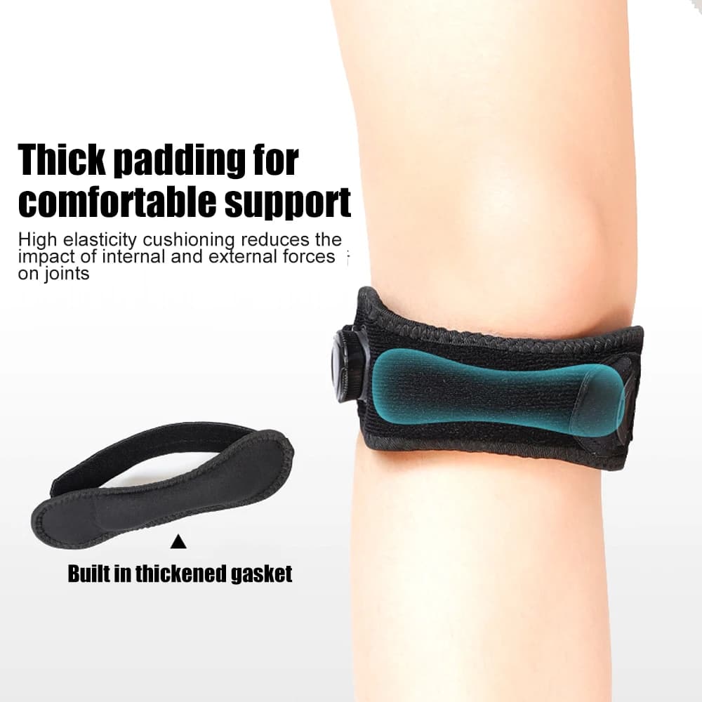 1 cinturino per ginocchio rotuleo regolabile, tutore per manopola di design per ginocchio, tendinite e artrite del maglione, supporto per corsa, basket