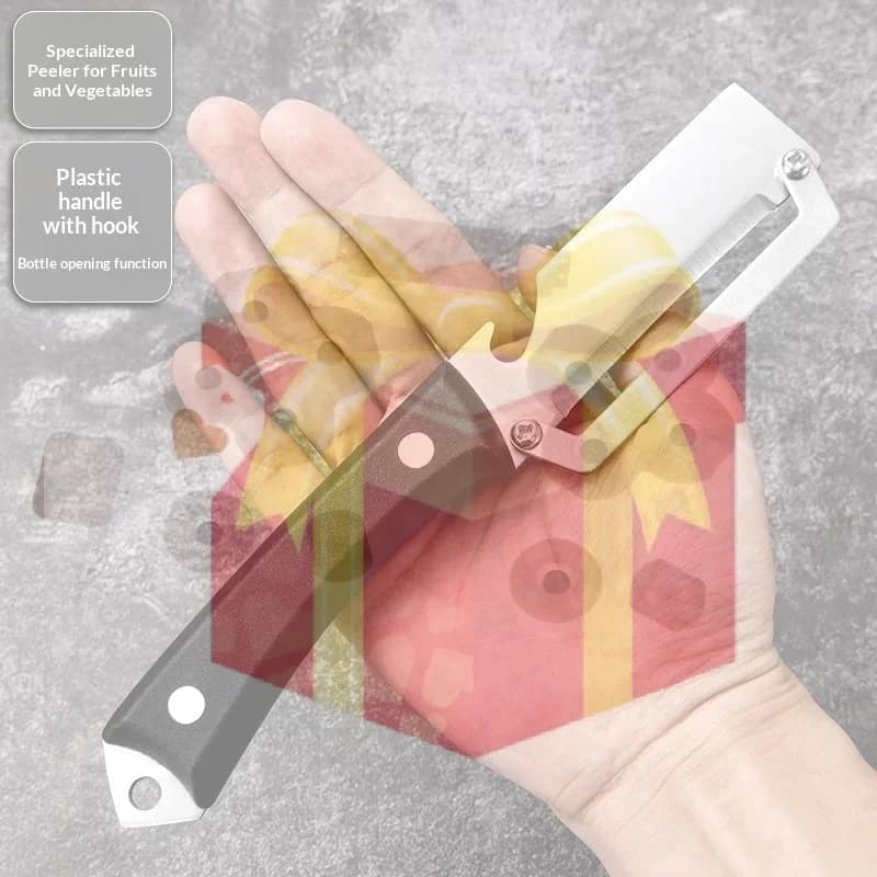 【HG】1PC Pelapatate in Acciaio Inossidabile con Bordo Piatto, Affettatrice per Patate, Grattugia per Anguria/Melone, Utensile da Cucina Multiuso ​