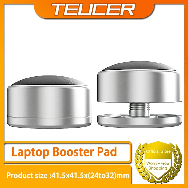 TEUCER LOT-1 Supporto per laptop Pad Cuscinetto di rialzo portatile in lega di alluminio e magnesio Base regolabile Staffa antiscivolo per MacBook