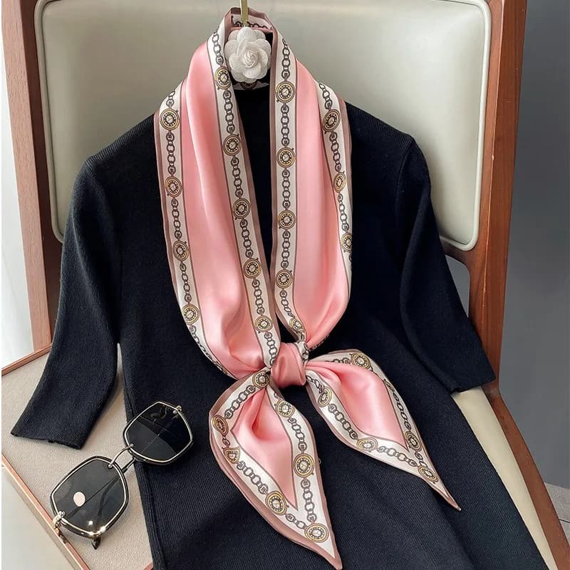 Women Thin Narrow Long Scarf Versatile Spring Summer Neck Bandana Matching Shirt Blouse Multi 0use Hair Band Neck Scarves