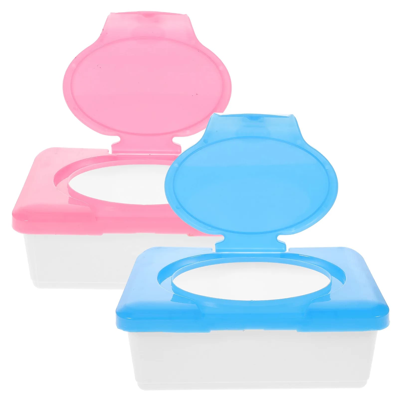 2 Pezzi Contenitore Universale per Fazzoletti Umidi, Compatto e Resistente alla Polvere, per Soggiorno, Camera da Letto, Scrivania, Organizzatore di Fazzoletti