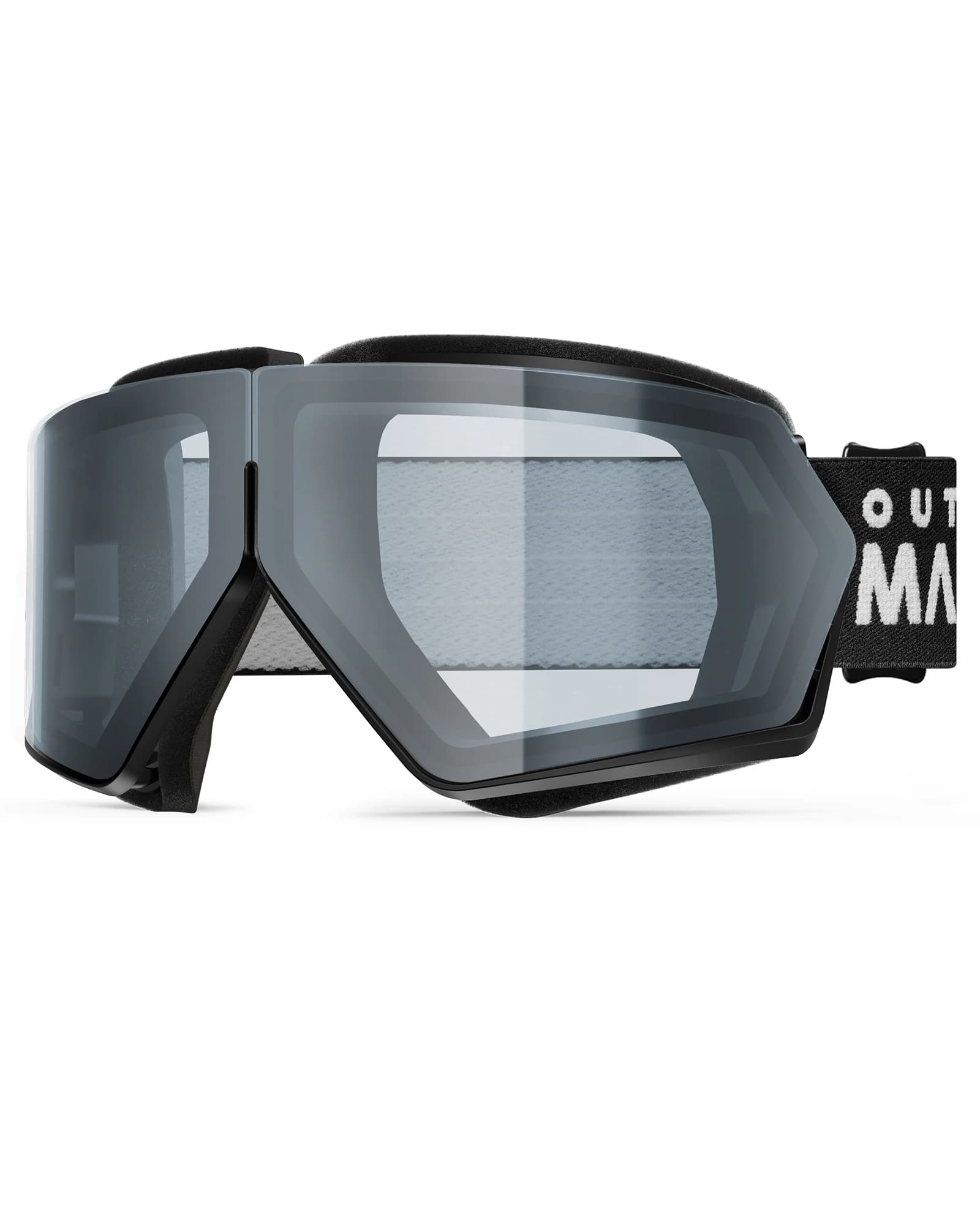 Outdoor Ski Goggles Foldable ATV Goggles Black Frame Light Blue Lens VLT 80%