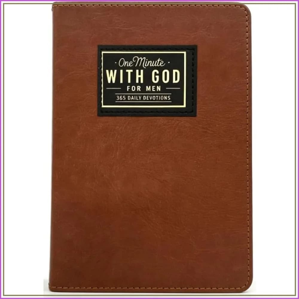 2026 Men's Daily Devotional & Prayer Journal, 365 Days of Prayer Brown Leather Notebook, Bible Study Tracking Diary for Men