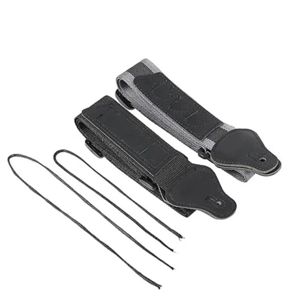 Nuova Tracolla Regolabile per Chitarra in Nylon Antiscivolo con 3 Portaplettro, Accessori per Chitarra e Basso