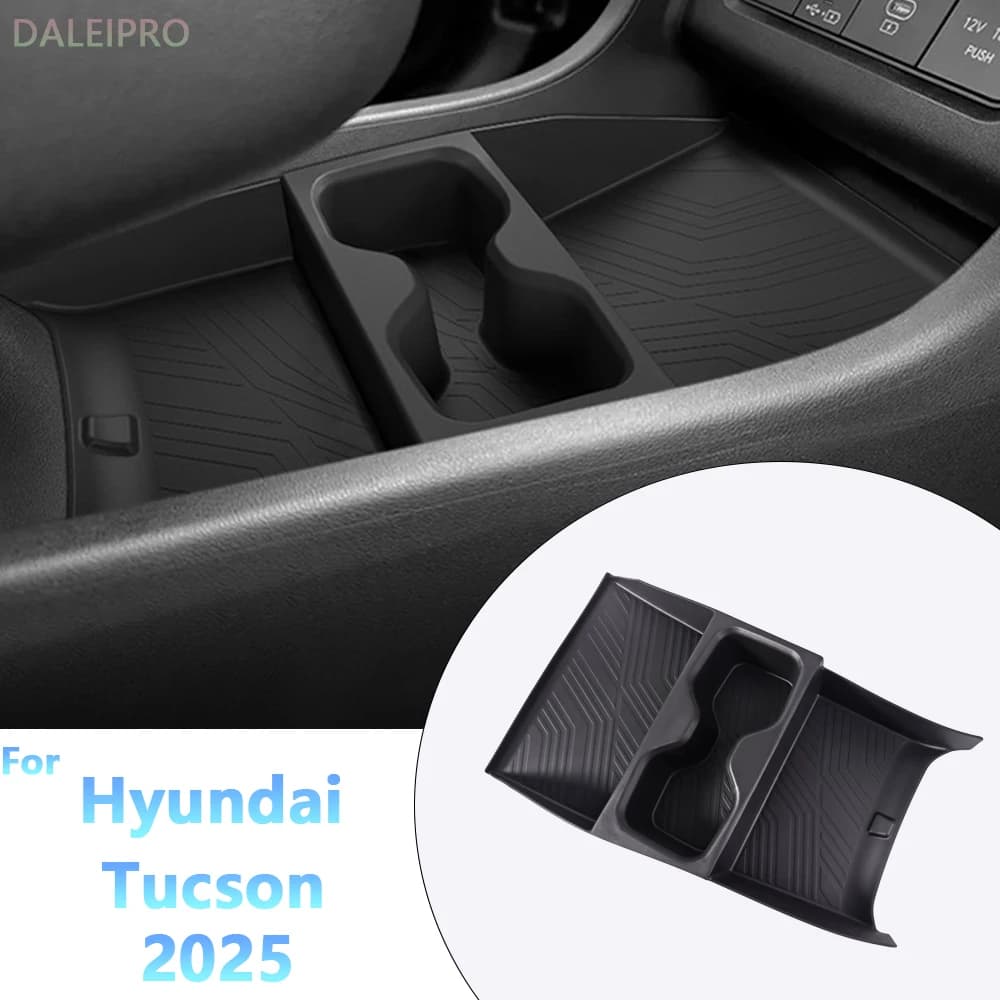 Per Hyundai Tucson NX4 2025 Car Center Console Organizer Vassoio Scatola di Immagazzinaggio A Strati Bracciolo Scatola Dell'organizzatore TPE Accessori Auto