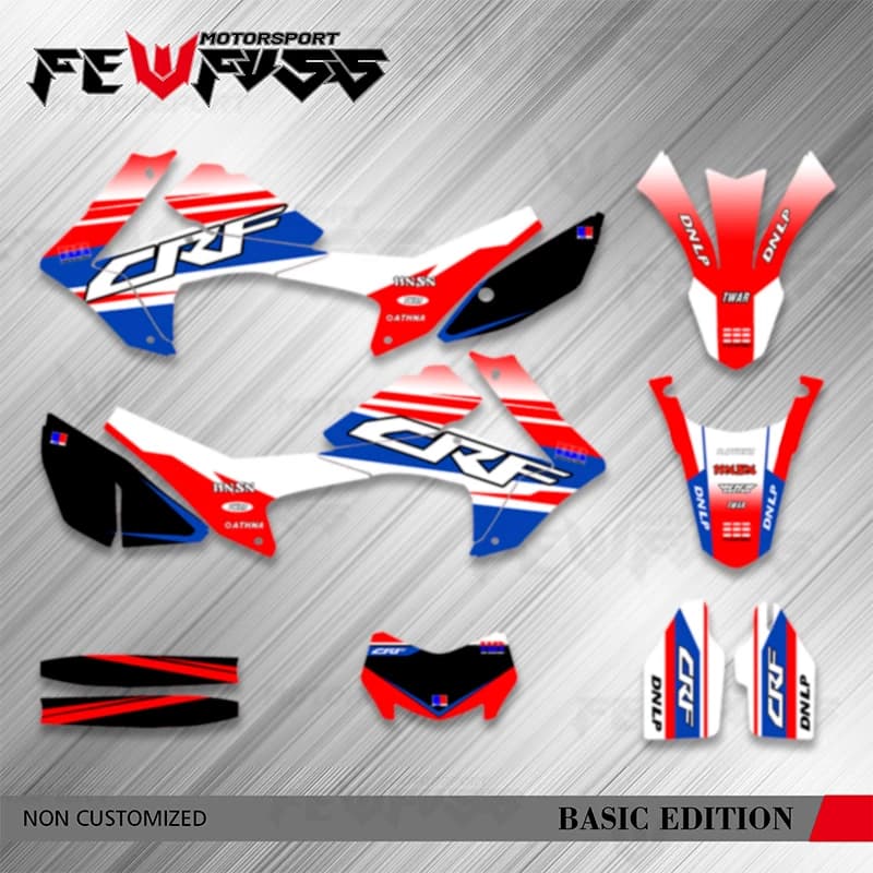 Fewfuss Per Honda CRF250L CRF 250L 2012-2016 2017-2020 Decalcomanie grafiche Kit adesivi Numero Nome personalizzato