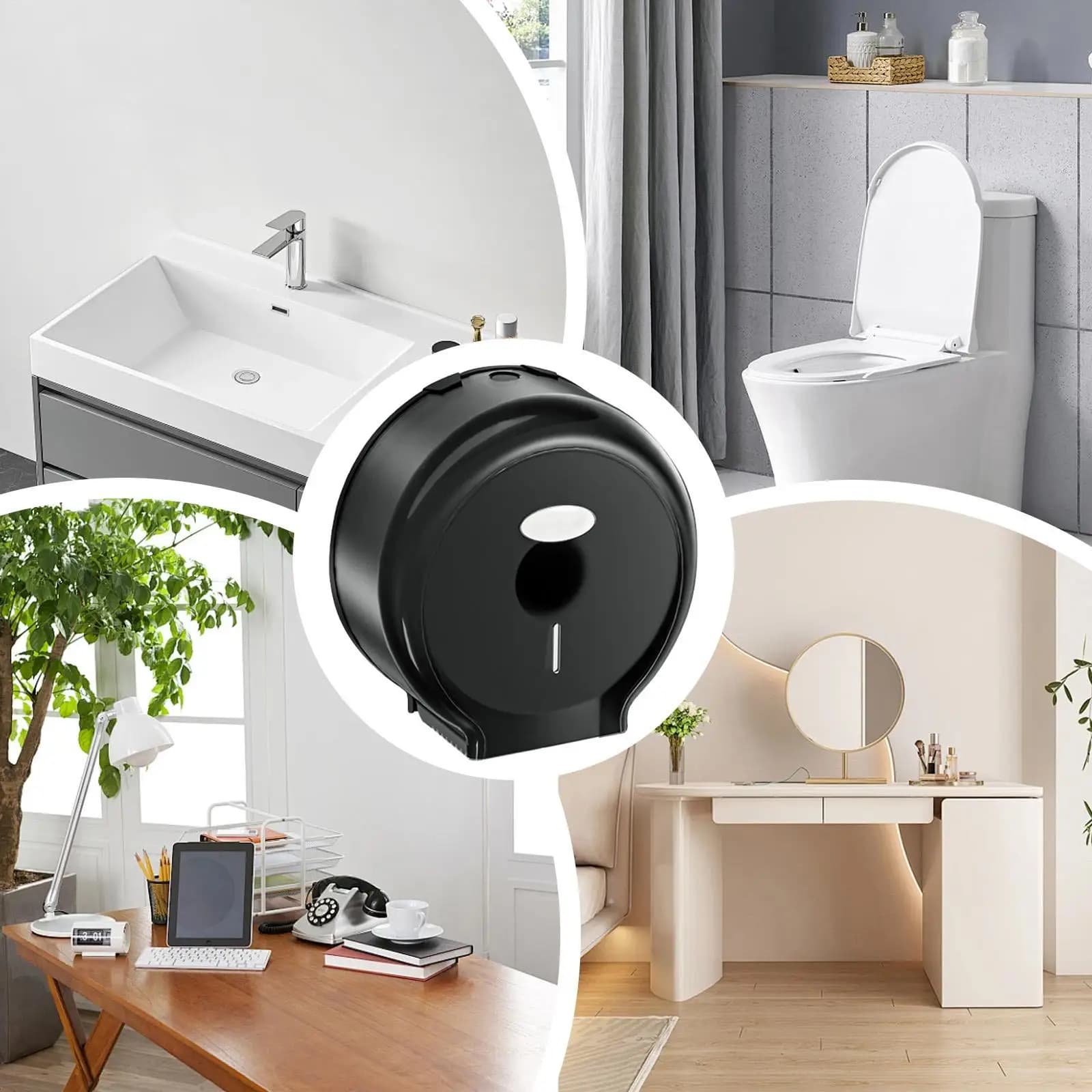 Toilet Paper Holders Waterproof No Drilling Wall Mount Dispenser With Key Toilet Roll Holder For Bathroom Home Hotel Office