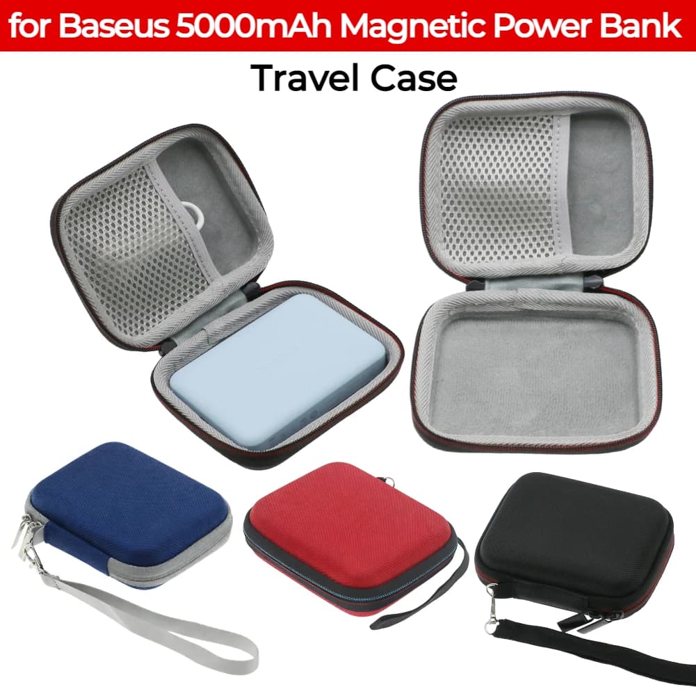 Custodia da viaggio per Baseus 5000mAh per Power Bank Magnetico Wireless UGREEN PD20W, Borsa Protettiva da Viaggio Antipolvere