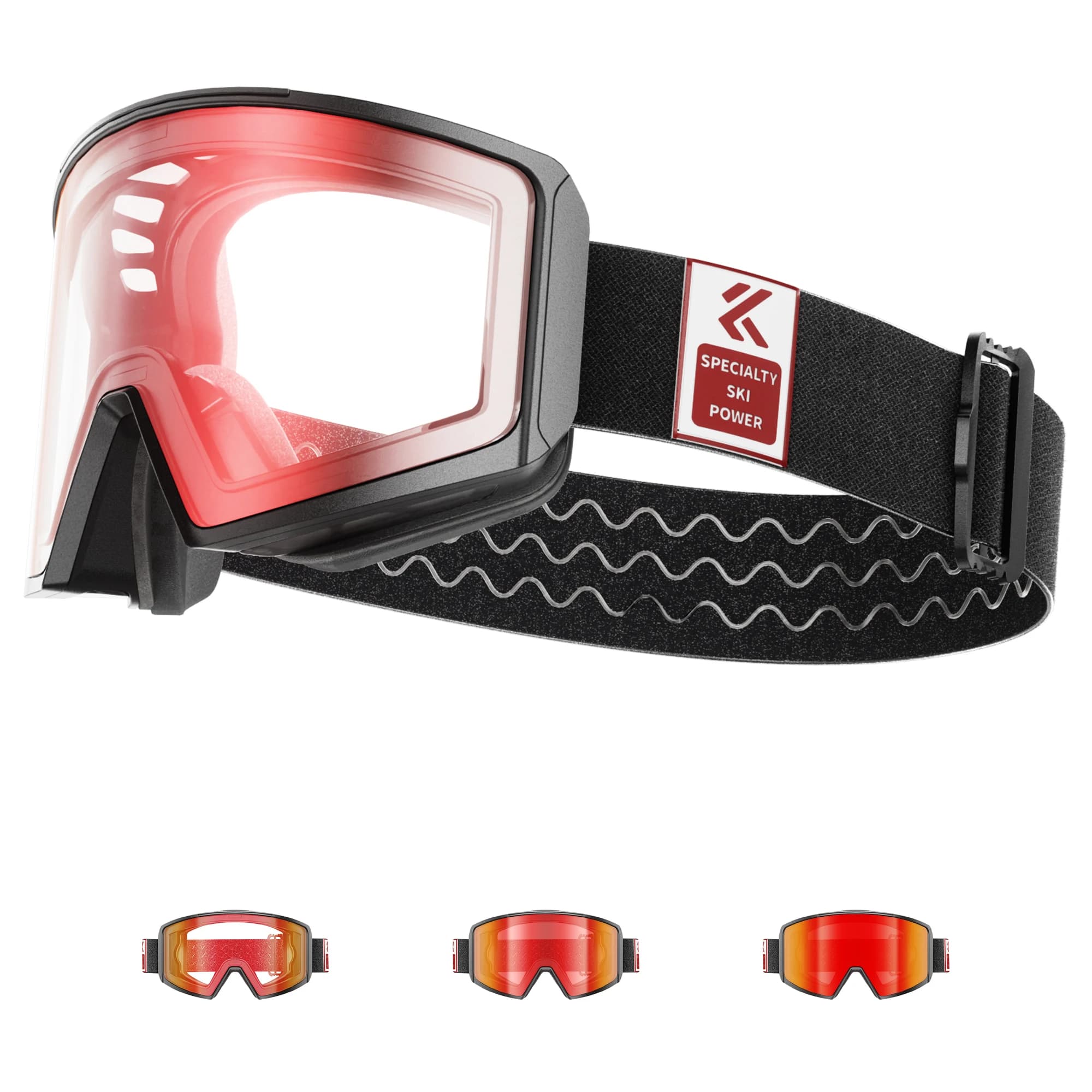 KAPVOE Occhiali da sci fotocromatici per esterni Occhiali da snowboard da uomo Occhiali da neve invernali da donna Occhiali da sole UV400 Lenti di attrazione magnetica Nuovo
