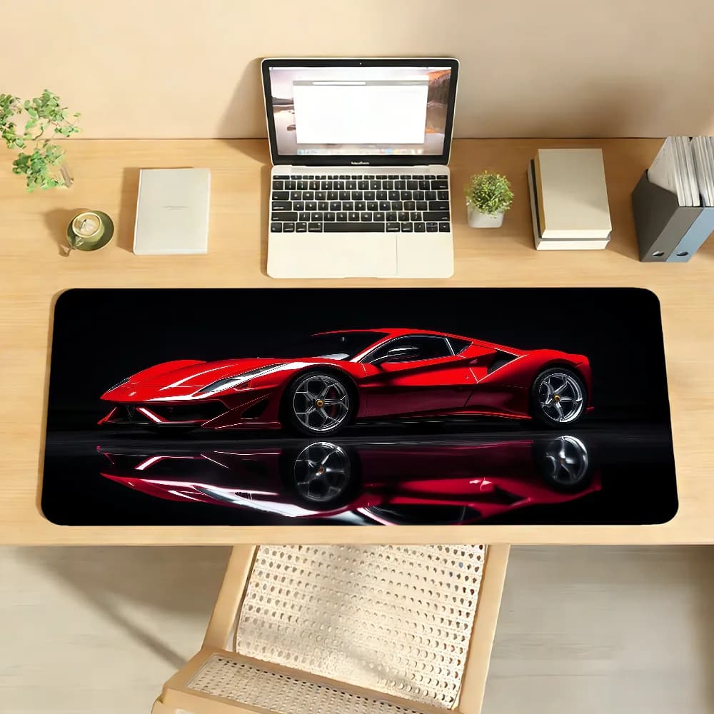Tappetino per Mouse XXL alla Moda con Design Super Car, Antiscivolo, Bordo Bloccato, Accessori per PC e Laptop, Tappetino da Scrivania in Gomma per Ufficio e Giochi